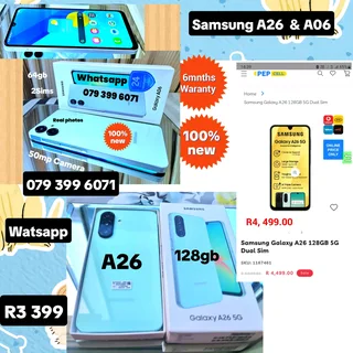 Samsung A26-A06 ✅️100%new 2sims ✅️Waranty