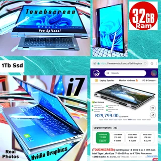 Dell i7✅️1Tb ssd ✅️32Ram ✅️Nvidia ✅️Touch ✅️Waranty
