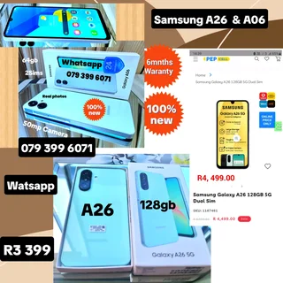 Samsung A26-A06 ✅️100%new 2sims ✅️Waranty