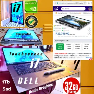 Dell i7✅️1Tb ssd ✅️32gb Ram ✅️Nvidia ✅️Touch