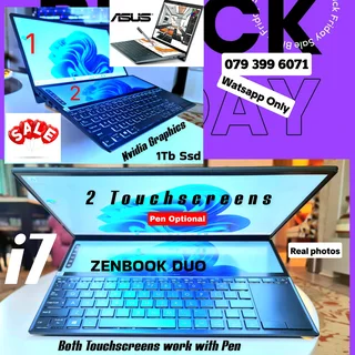 Asus Zenbook ✅️Duo✅️i7 ✅️Waranty ✅️Touch ✅️Pen is extra