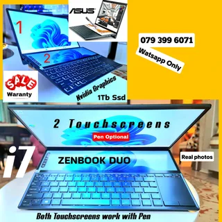 Asus Zenbook ✅️Duo✅️i7 ✅️Waranty ✅️Touch ✅️Pen is extra