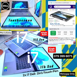 2x Dell i7 ✅️2in1 ✅️Nvidia ✅️Touch ✅️Waranty