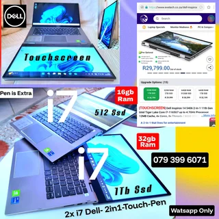 2x i7 Dell ✅️2in1 ✅️Nvidia ✅️Touch ✅️Waranty EACH