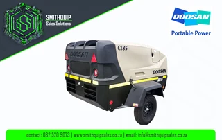 Doosan 185cfm Mobile Diesel Compressor -  NEW