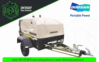 Doosan 185cfm Mobile Diesel Compressor -  NEW