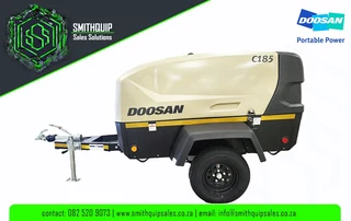 Doosan 185cfm Mobile Diesel Compressor -  NEW