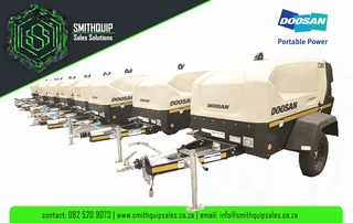 Doosan 185cfm Mobile Diesel Compressor -  NEW