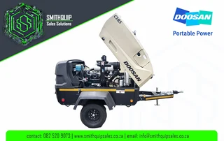 Doosan 185cfm Mobile Diesel Compressor -  NEW