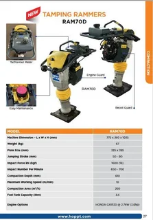 Hoppt RAM70D Petrol Rammer - NEW