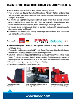 Hoppt Walk-Behind-Rollers : 675-830kg