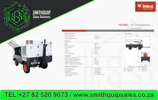 Bobcat 1060cfm &#64; 10 Bar Mobile Diesel Compressor