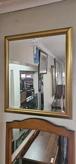 Gold Framed Beveled Mirror