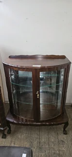 Imbuia Bow-front Showcase