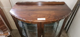 Imbuia Bow-front Showcase