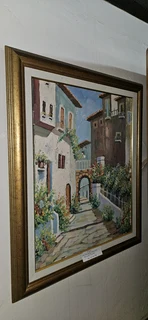 Oil Painting: Italian Amalfi Coast Scene