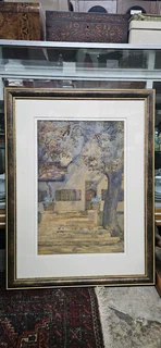 M Pryer Cape Dutch Architectural Watercolor