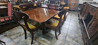 Victorian Mahogany Tea Table + 4 x Chairs