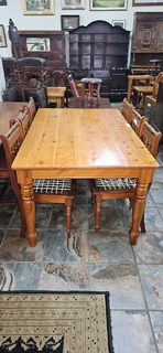 6 x Oregon Pine Riempie Chairs EACH