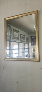 Gold Beveled Mirror