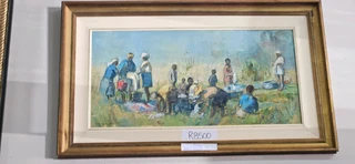 Titta Fasciotti: Oil Painting of Ethnic Figures
