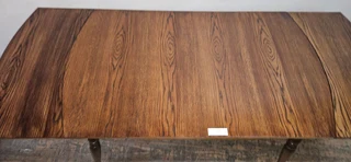 Oak and Finish Extending Dining Table