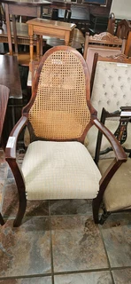 Stinkwood Rattan-back Armchair x 1