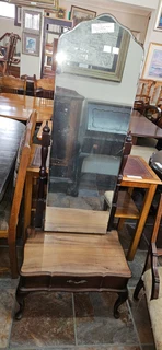 Imbuia Queen Anne Cheval Mirror