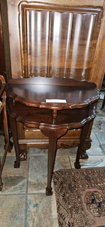 Imbuia 2-tier Half-moon Table