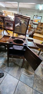 Regency Period Mahogany Inlaid Gents Vanity Cabinet
