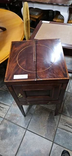 Regency Period Mahogany Inlaid Gents Vanity Cabinet