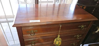 Edwardian Walnut Wellington Chest of Drawers