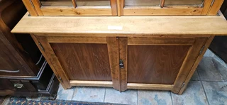 Oak, Teak and Oregon Library Cabinet