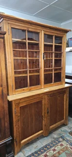 Oak, Teak and Oregon Library Cabinet