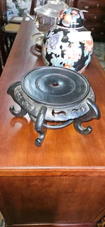 Satsuma Oriental Vase on Stand