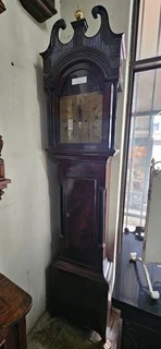 Georgian Mahogany Brass-face Grandfather Clock: William Green, Bristol