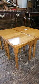 4 x Oak Square Side Tables EACH