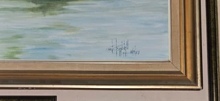 Oil Painting: Boats at Mooring