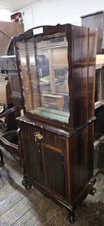 Imbuia Display-Cocktail Combo Cabinet