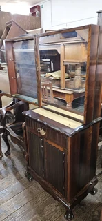 Imbuia Display-Cocktail Combo Cabinet