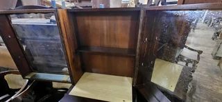 Imbuia Display-Cocktail Combo Cabinet