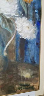 Oil Still Life Chrysanthemums