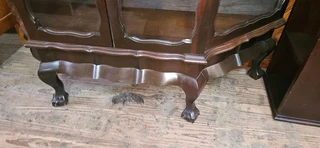 Imbuia Trapezoid Display Cabinet