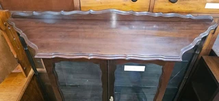 Imbuia Trapezoid Display Cabinet