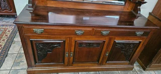Art Nouveau Satinwood Large Buffet