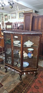Imbuia Trapezoid Display Cabinet