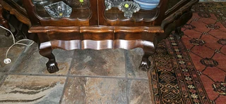 Imbuia Trapezoid Display Cabinet