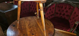19thC Pine Hex Side Table