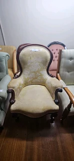 Victorian Mahogany Armchair + Grandma Chair