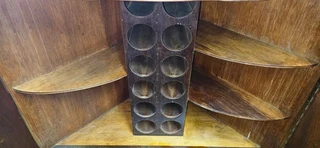 Imbuia Corner Liquor Cabinet